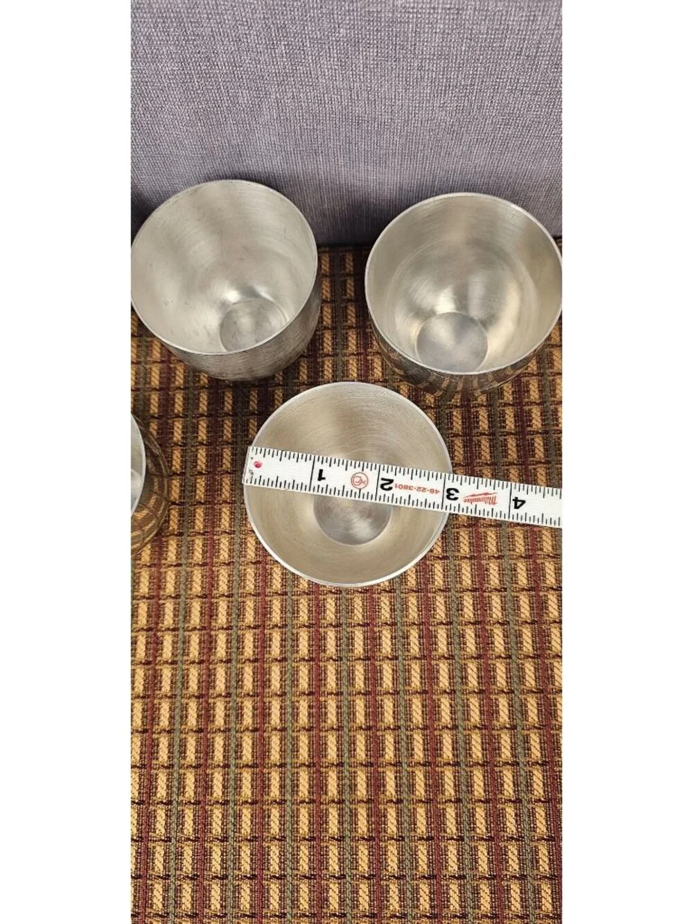 Set Of 5 Kirk Stieff Pewter Cups Monticello Thomas Jefferson Memorial Foundation